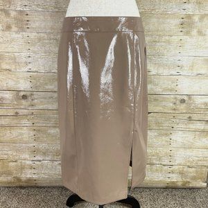 Cara Santana x Apt 9 Nude Faux Leather Pencil Skirt Size 14